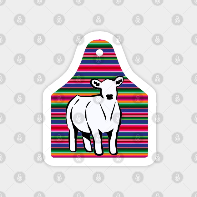 Serape Ear Tag - Cow - NOT FOR RESALE WITHOUT PERMISSION Sticker by l-oh